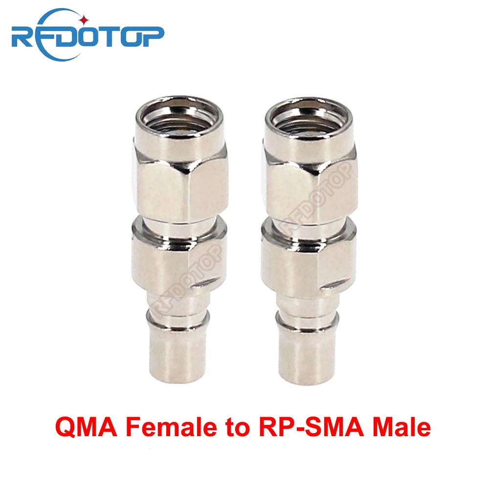 1PCS QMA Female to RP-SMA Male Straight Connector for WiFi Antenna Radio Antenna RP-SMA-K to QMA-K RF Coaxial Adapter Wholesale