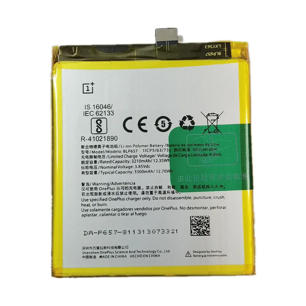 2024 Years BLP657 One Plus Original Battery For OnePlus 6 OnePlus6 A6001 3300mAh Phone Replacement Batteries Bateria Fast Ship