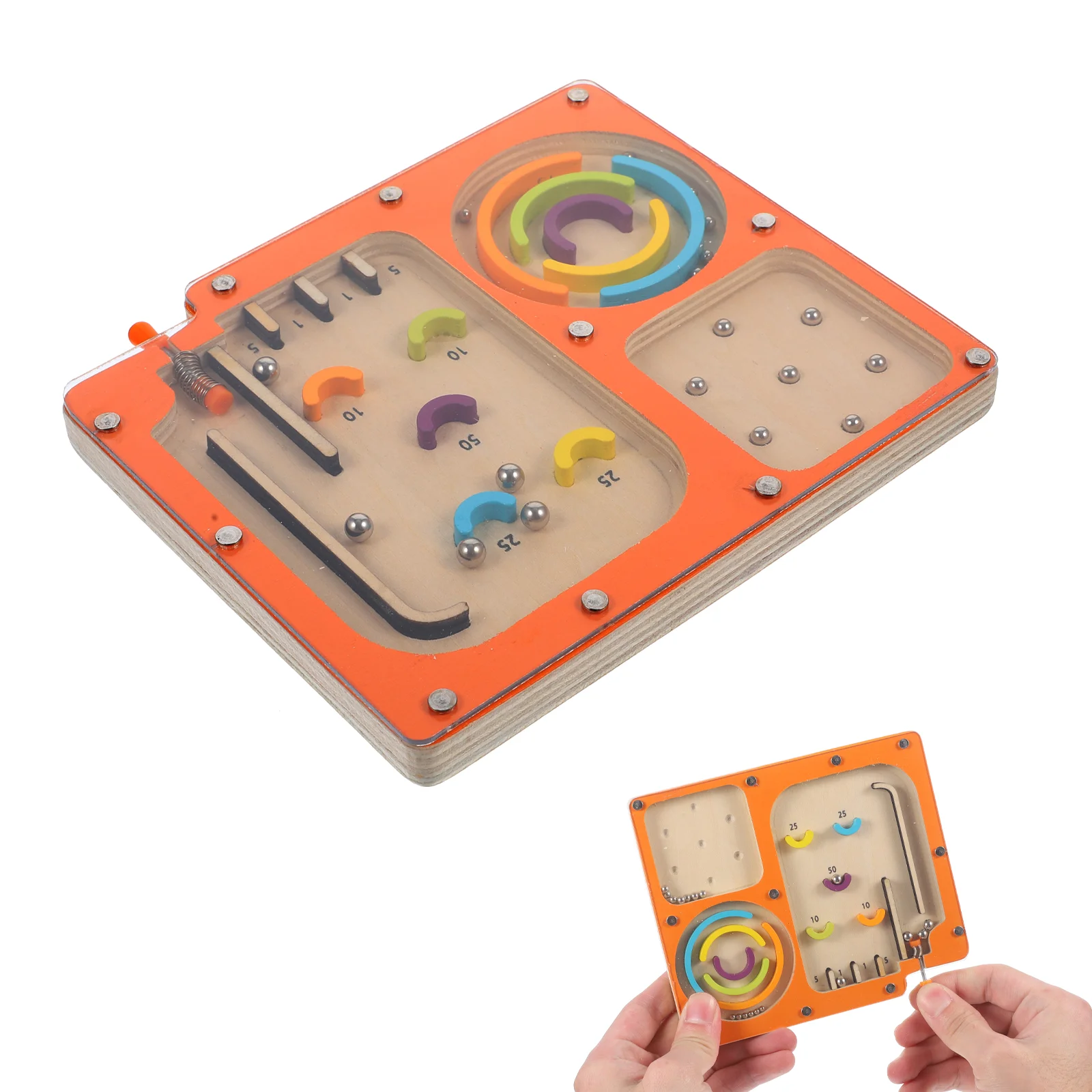 

Mini Toys Ball Maze Game Board Funny Pinball Machine Early Education Cartoon Kids Plaything Child