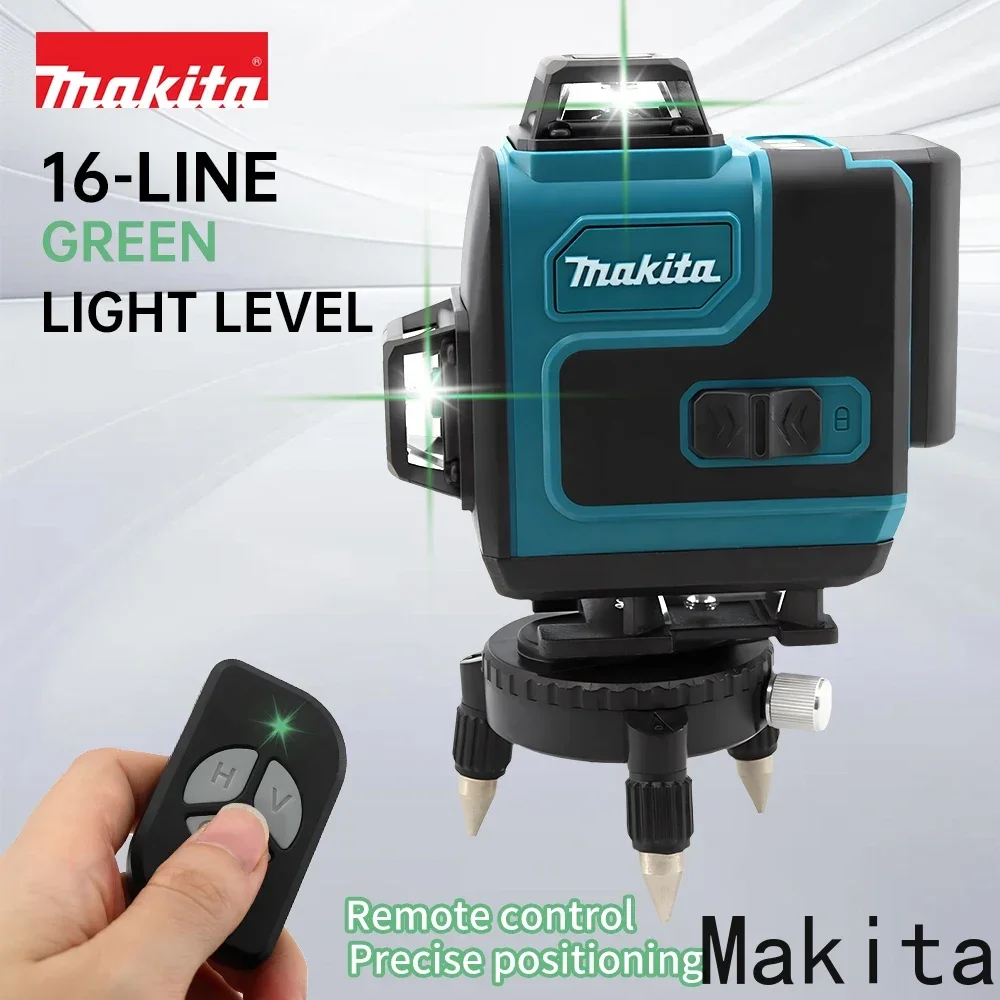 

Makita 16 Lines Professional Laser Level Horizontal Vertical Green Laser Automatic 360°Self-Leveling Nivel Laser Building Tools