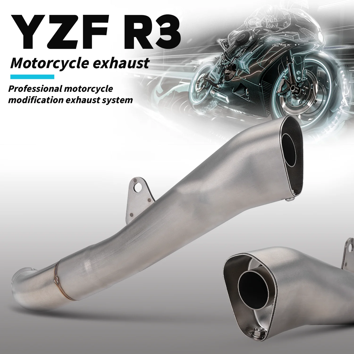 

Stainless steet For YMA YZF R3 Motorcycle Exhaust System Escape Tail Link Pipe Muffler with DB Killer detachable for R3 R3 R3