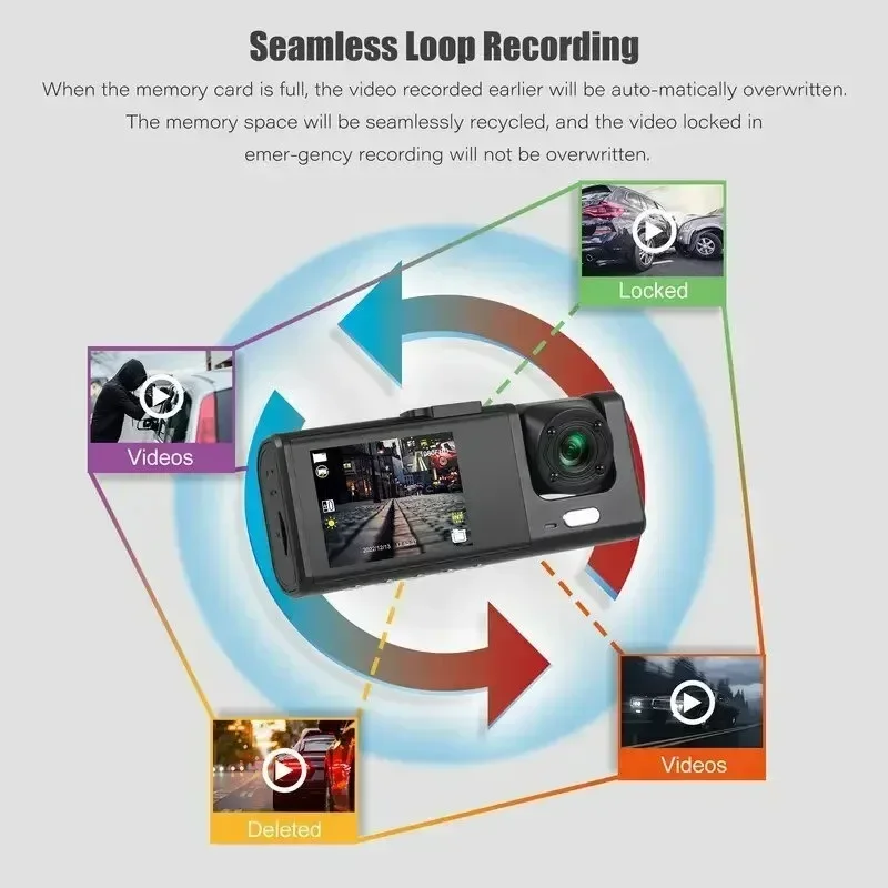 1080P RecorderDashcamDVR BlackBoxDual Lens Parking RearViewCamera Vehicle Use 2Channel Dash Cam Cars Camera car accessories