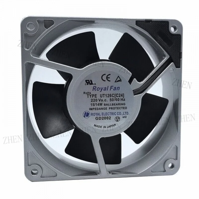 Y  1 Pc.  FOR ROYAL FAN  Fan UT126C[C24]  AC220V 14W 12038 12cm all-metal  cooling fan