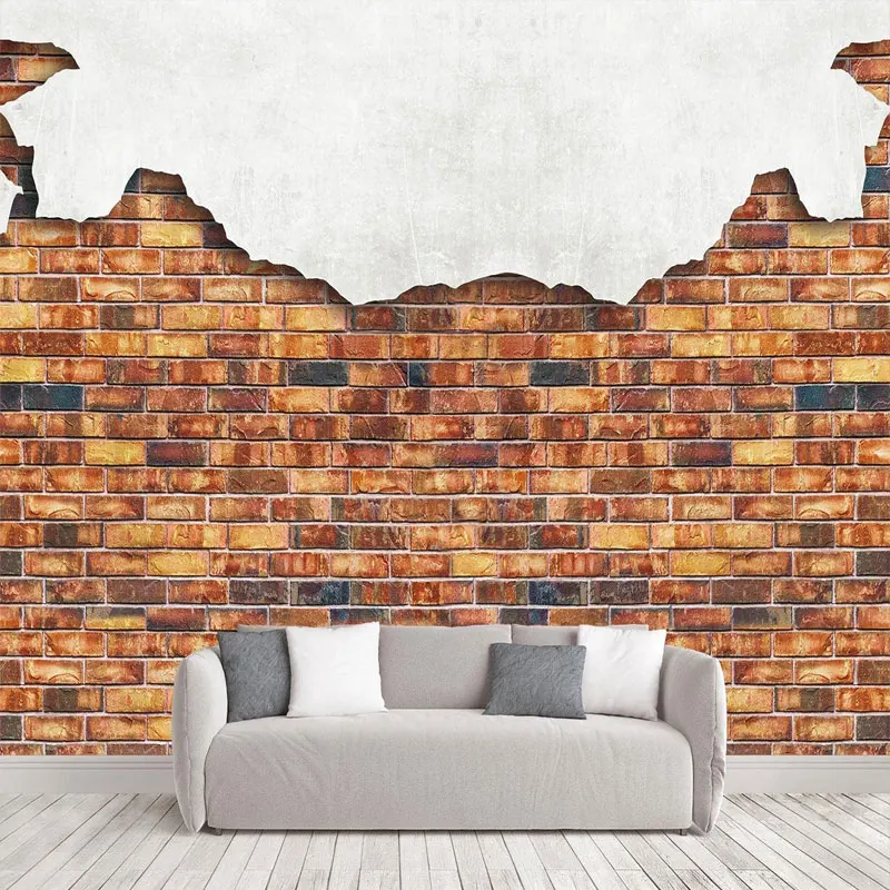 

Custom Mural WALL HANGING DÉCOR 3D Tiles Wallpaper Bedroom Extra Large Brick Background Photo Fabric Wallcovering Decor Covering