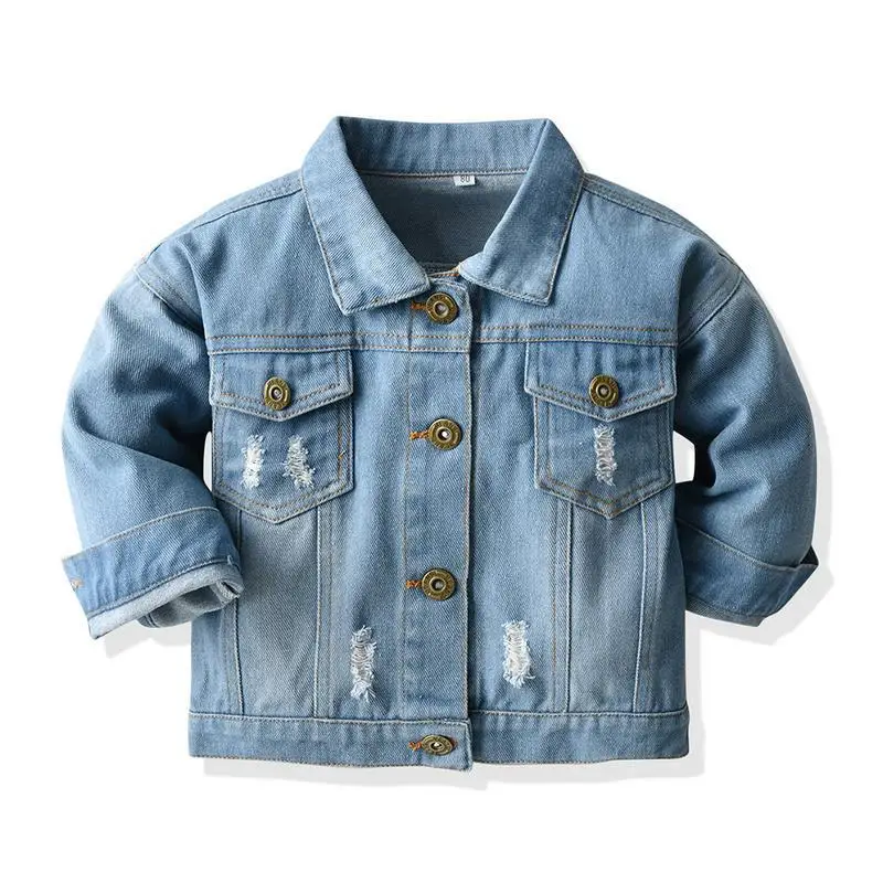 

Baby Boys Girls Denim Jacket Kids Toddler Button Down Jeans Jacket Top Coat Outerwear Casual Clothes