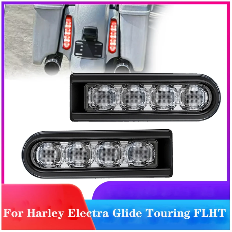 

Rear LED Saddlebag Filler Inserts Brake Light For Harley Electra Glide Touring FLHT FLHTCU FLHTCUI FLHTCUL FLHTK FLHTKL