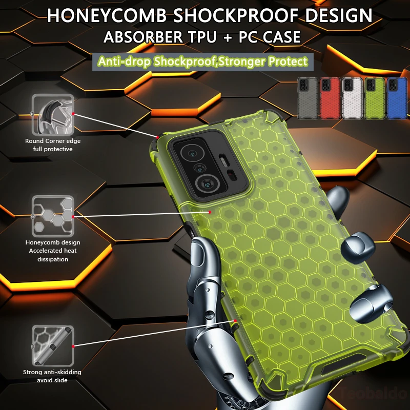 For Xiomi 11T Pro case Shockproof Hybrid Armor Transparent Phone Case For Xiaomi 11T Mi11T Mi 11 T Pro Xiaomi11T Hard Back Cover