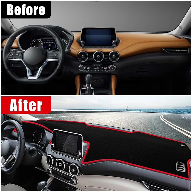 For Nissan Sentra B18 2020 2021 2022 2023 2024 Car Dashboard Mat Sun Shade Pad Non-Slip Heat Insulation Glare Reducer Accessory - view 2