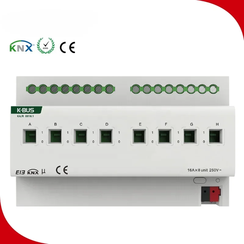 Latest K-Bus KNX/EIB Smart Home Automation System KNX Switch Actuator 4 8 12 24 fold channels 6A 10A 16A 20A Smart Home