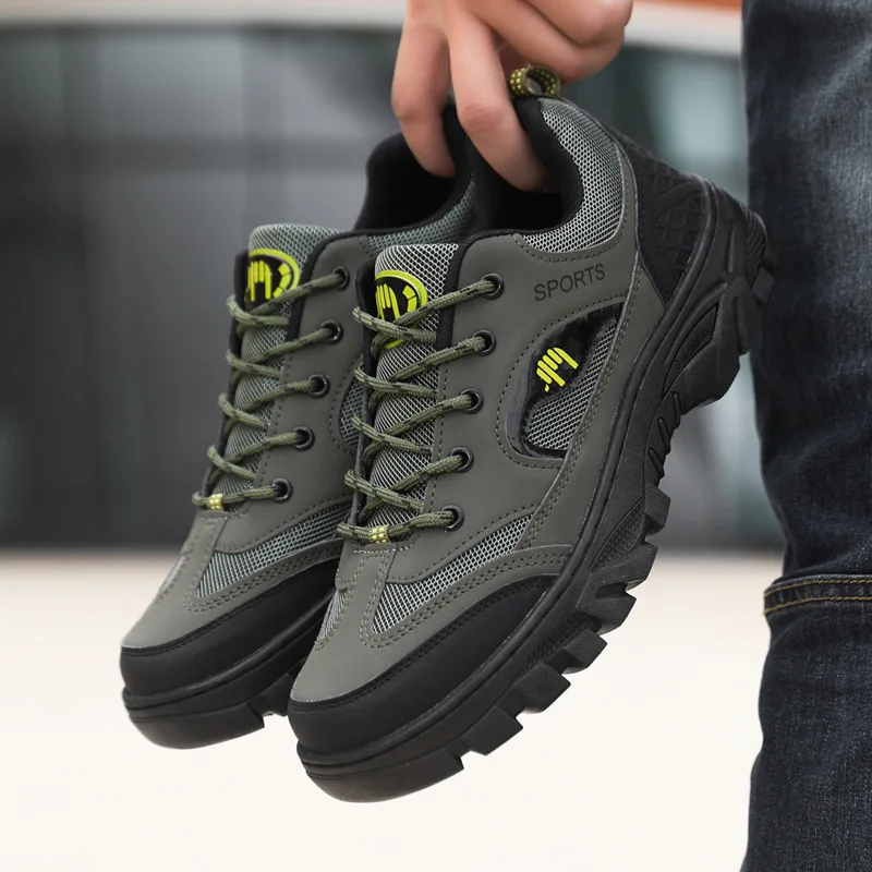 2025 Man Workwear Shoes Men's Outdoor Travel Non Slip Sneakers Fashion Versatile Shose Comfortable Trend Male Footwear Hiking