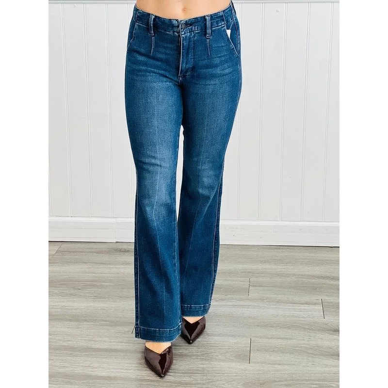 

High Waist Flared Jeans Women's Casual Pants Wide Leg Jeans Spring Season Neutral Style Other Material 100%