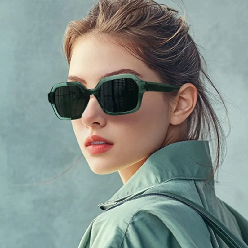 BLUEMOKY Hexagon Sunglasses for Women Polarized UV400 Protection Retro Acetate Frame Classic Geometric Style