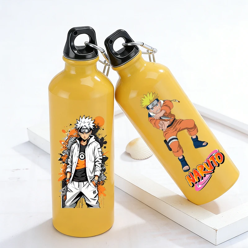 

500ML Naruto Men Boy Water Cup Anime Leak Proof Water Bottle Fashion Aluminum Large Capacity Sports Kettle Drinking Cups Gift