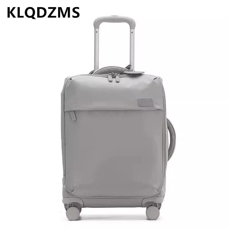 KLQDZMS High-quality Suitcase Ultra-light Trolley Case 24 Inch Nylon Anti-scratch Boarding Box Universal Wheel Rolling Luggage