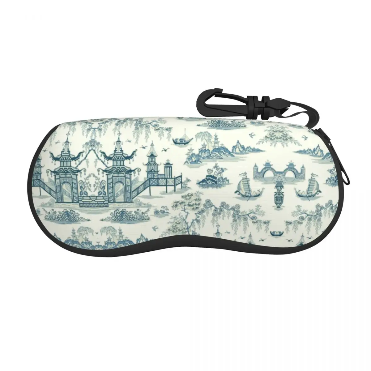 

Oriental Pagoda Chinoiserie Vintage Temple Garden Shell Eyeglasses Protector Cases Cool Sunglass Case Glasses Bag