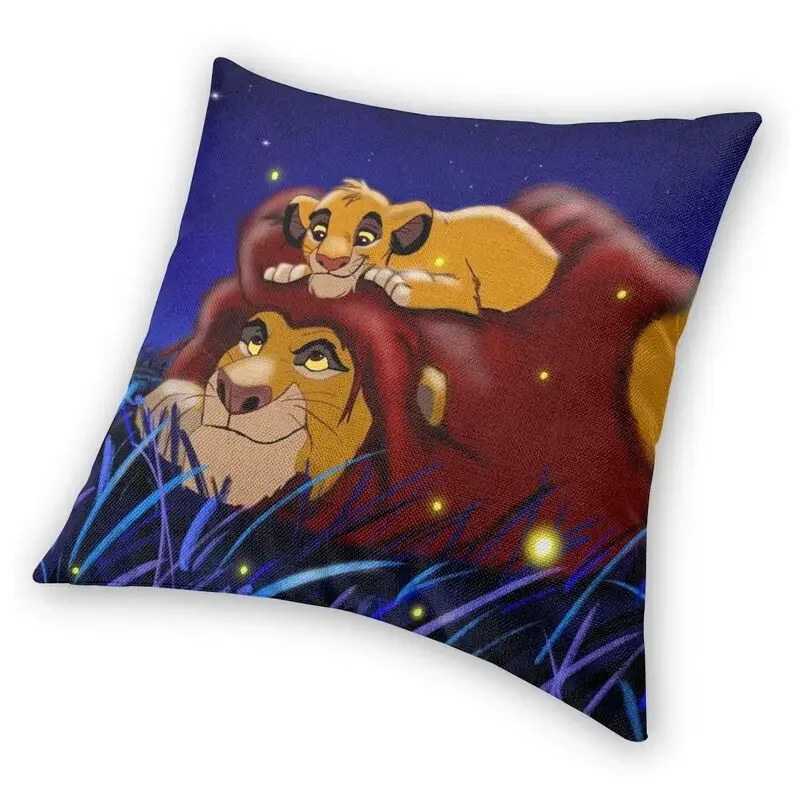 The Lion King Simba And Mufasa Throw Pillow Covers Home Decor Neon Colors Hakuna Matata Cartoon Movie Cushion Cover Pillowcase