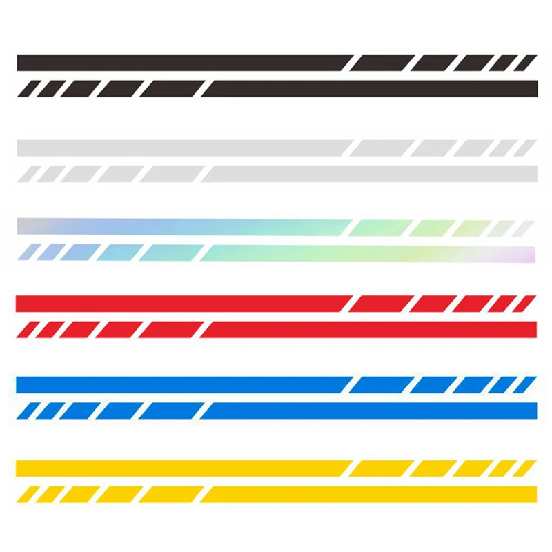 2 unidades/par espelho retrovisor do carro esportes listra decalques de vinil motocicleta tanque combustível capacete decoração adesivos corpo automot