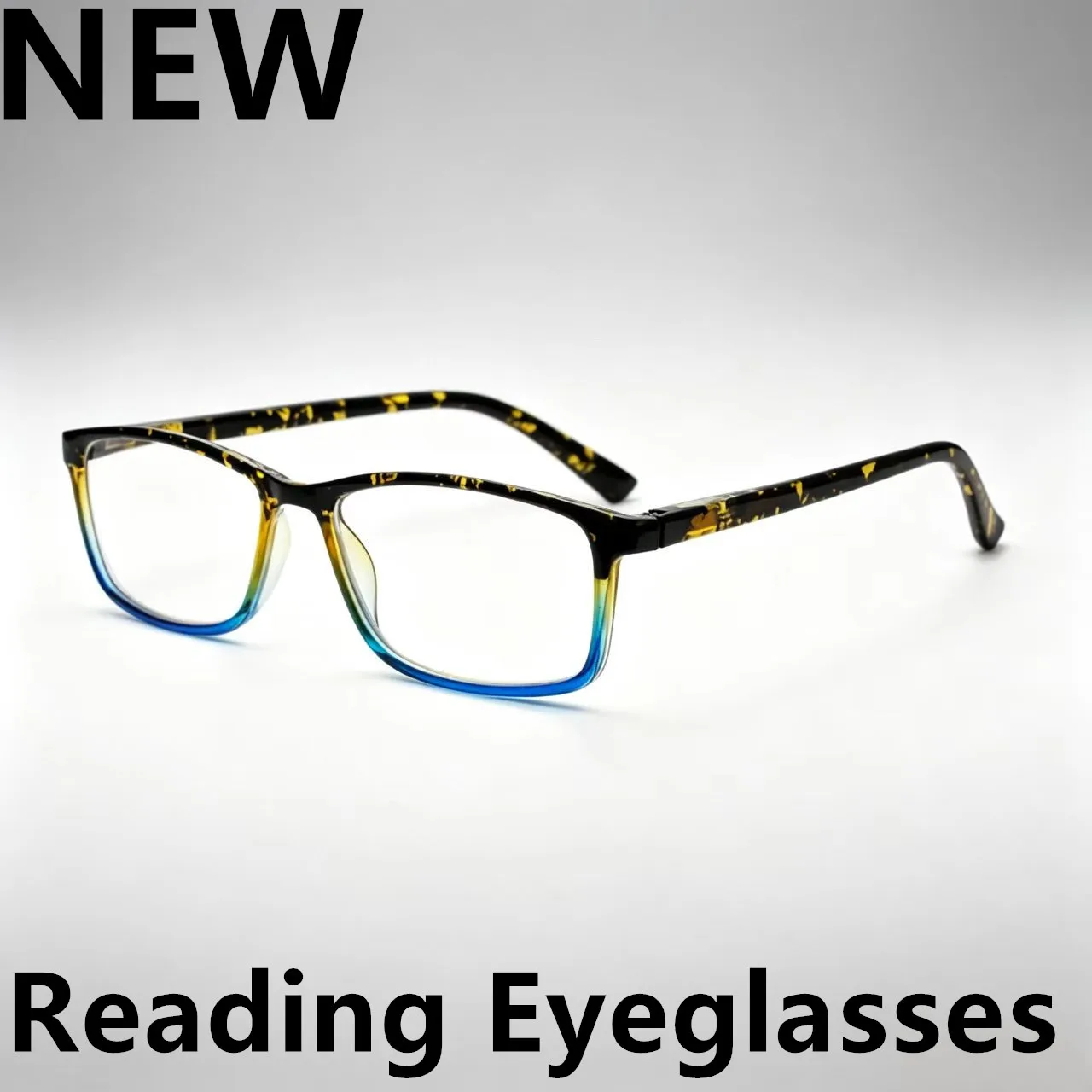 Lunettes de lecture unisexes vintage à imprimé léopard dégradé, anti-lumière bleue, pour presbytie, monture carrée ultralégère en TR90