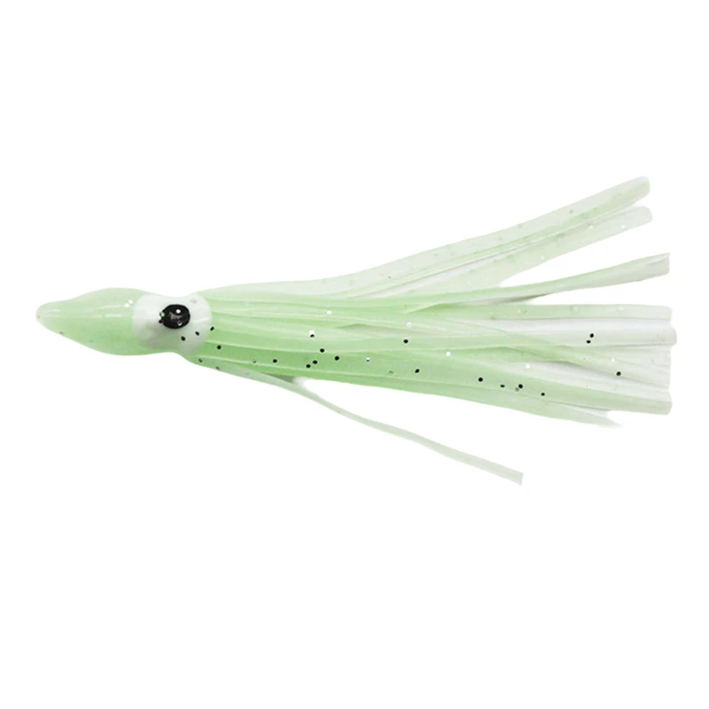 Soft Octopus Bait 100Mm Octopus Bait Squid Skirt Fishing Tackle Trolling Bait PVC Luminous Skirt Fishing Bait