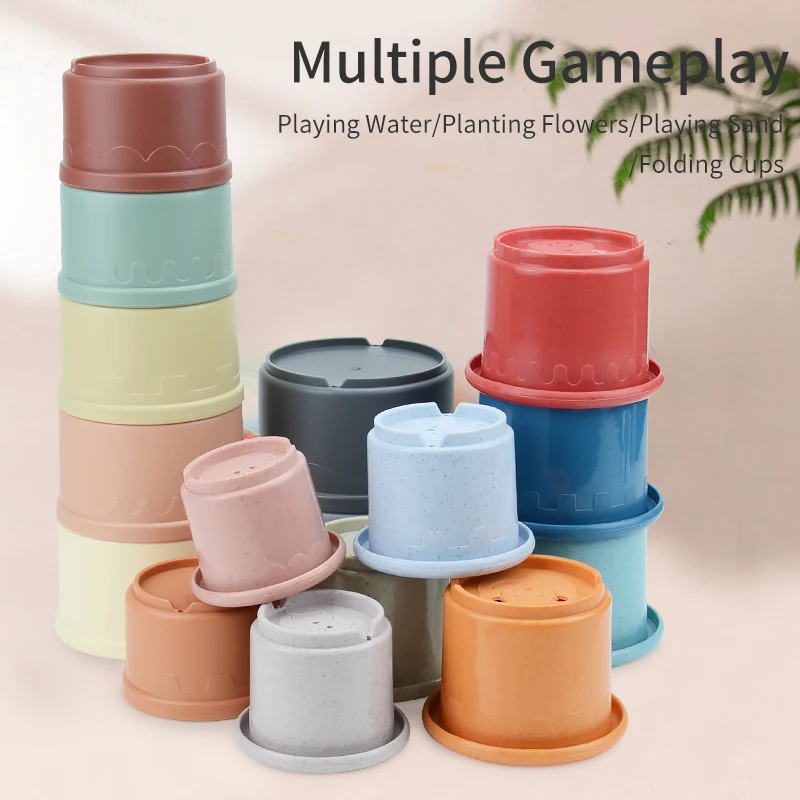 Stacking Cups for Toddlers 8 Pcs. Baby Stacking Toy for 6 Months and Up. Nesting Cups for Boys Girls 1 2 3 Years Old