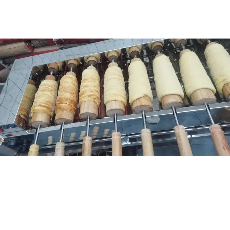 Electric 8-Roller Hungarian Chimney Cake Machine Stainless Steel Roller Bread Roll Ice Cream Cone Dual-Purpose Baking Oven