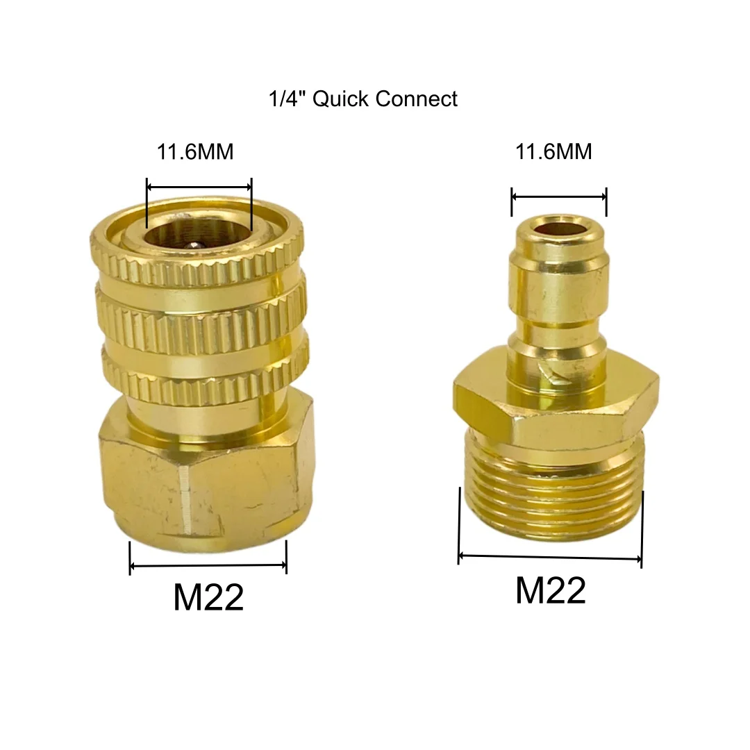High Pressure Washer M22 Converter To 1/4" Quick Connector Quick Release Adaptor Car Wash Accessories image 3