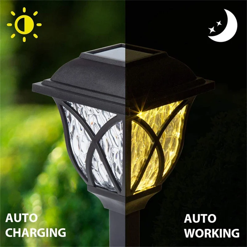2Pcs Landscape Path Light Outdoor Solar Pathway Light Solar Yard Light Bright Lawn Light Solar Garden Stake Light for Lawn Decor