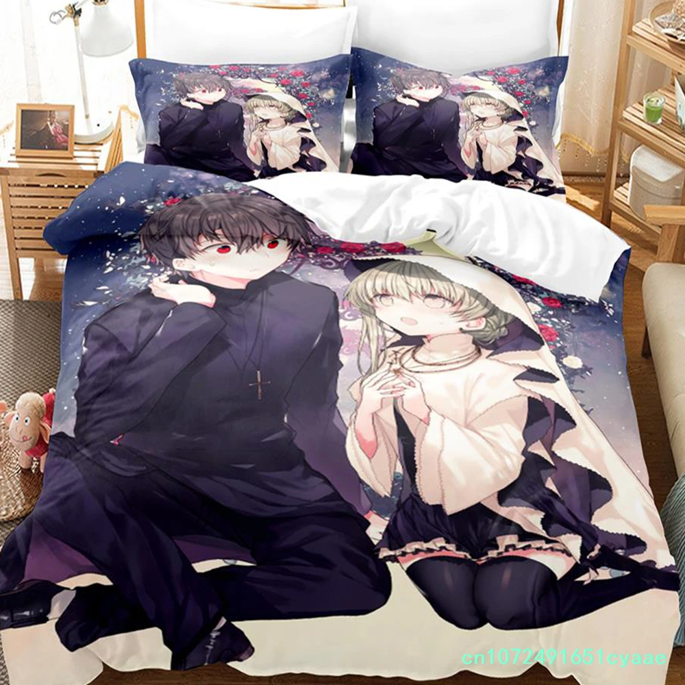 New Saint Cecilia Pastor Lawrence Bedding Set Single Twin Full Queen King Size Bed Set Adult Kid Bedroom Duvetcover Sets Anime