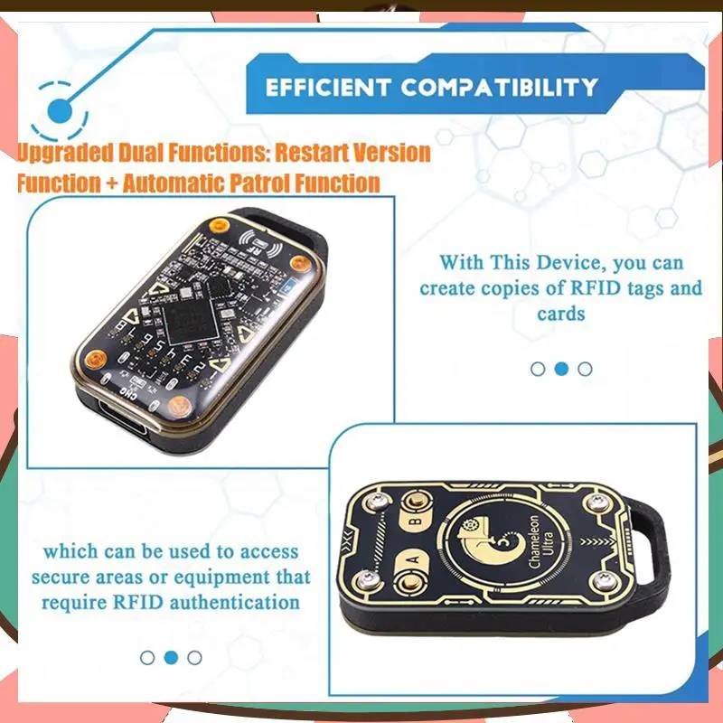 

Эмулятор смарт-карт Chameleon Ultra, RFID-считыватель смарт-чипов + 5XUID-брелок, 125K, 13,56 м, декодирование карт, NFC Дубликатор-[A59T]
