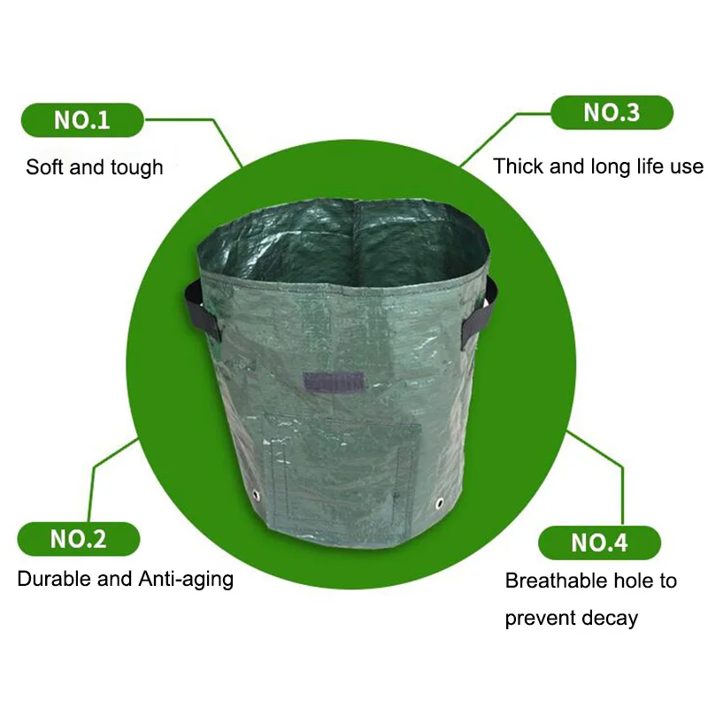 3 5 10 gallon Potato Plant Grow planter Bag DIY PE jardin Planting Vegetable Gardening tomato growing Pots Bag home Garden Tool