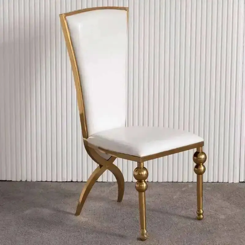 

Creative Italian Dining Room Modern Furniture Golden Dining Chairs Home High Back Kitchen Chair Stainless Steel Restaurant Chair