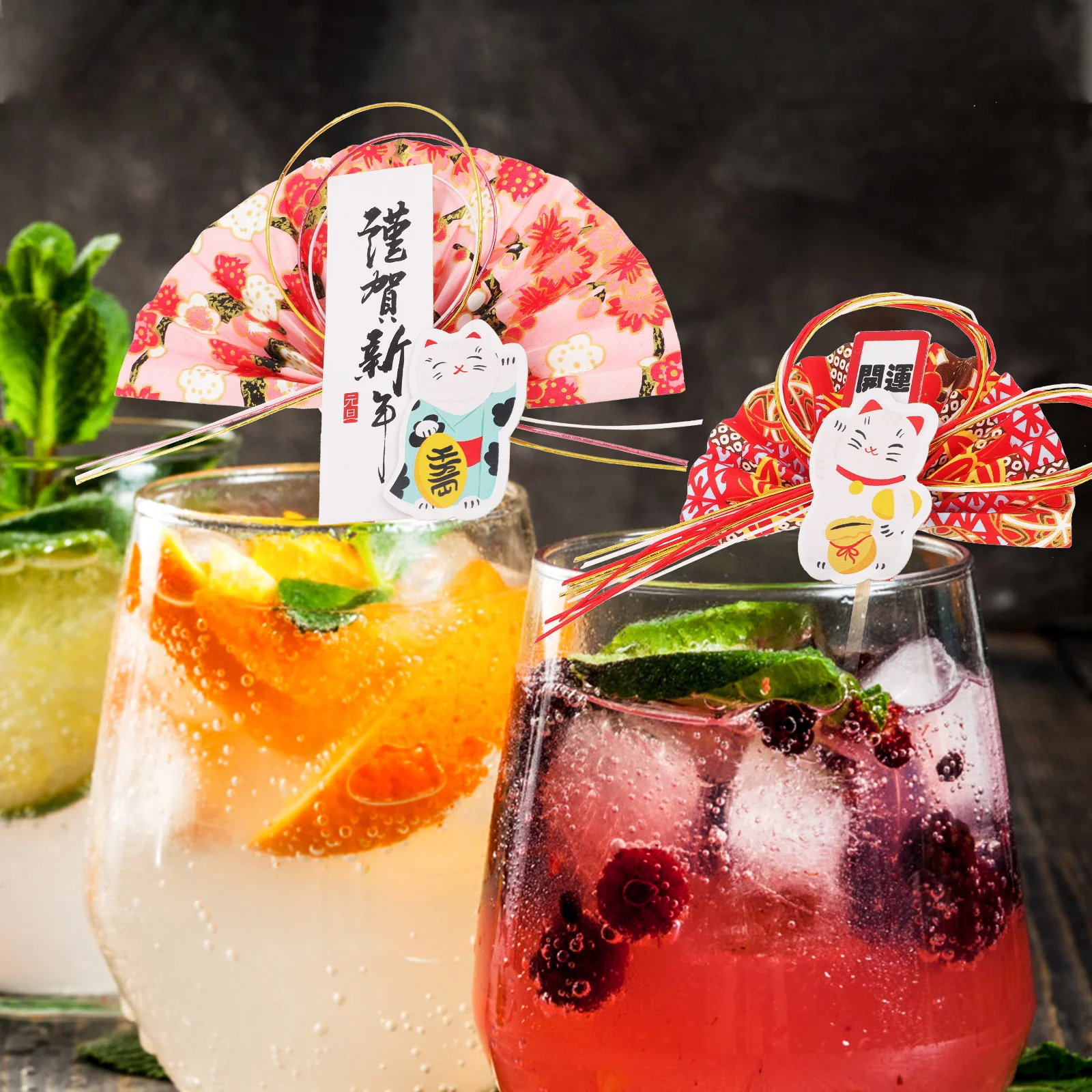 

4pcs Japanese Style Flower Arrangement Picks Craft Paper Diy Cake Dessert Decor Home Supplies Party Ornaments