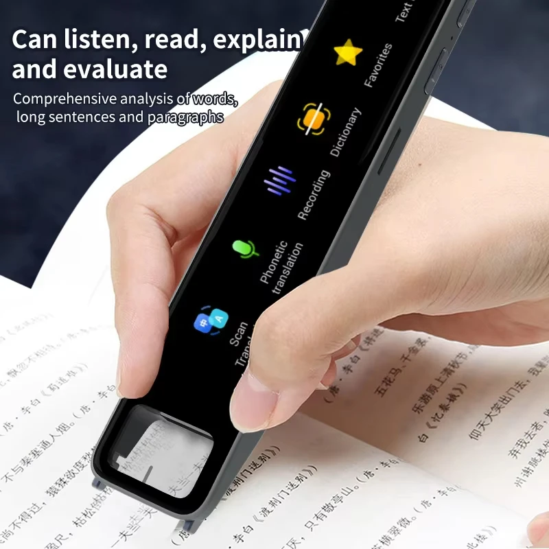 Versatile Russian and French text scanning translation pen, offline scanning and reading pen, offline speech translation