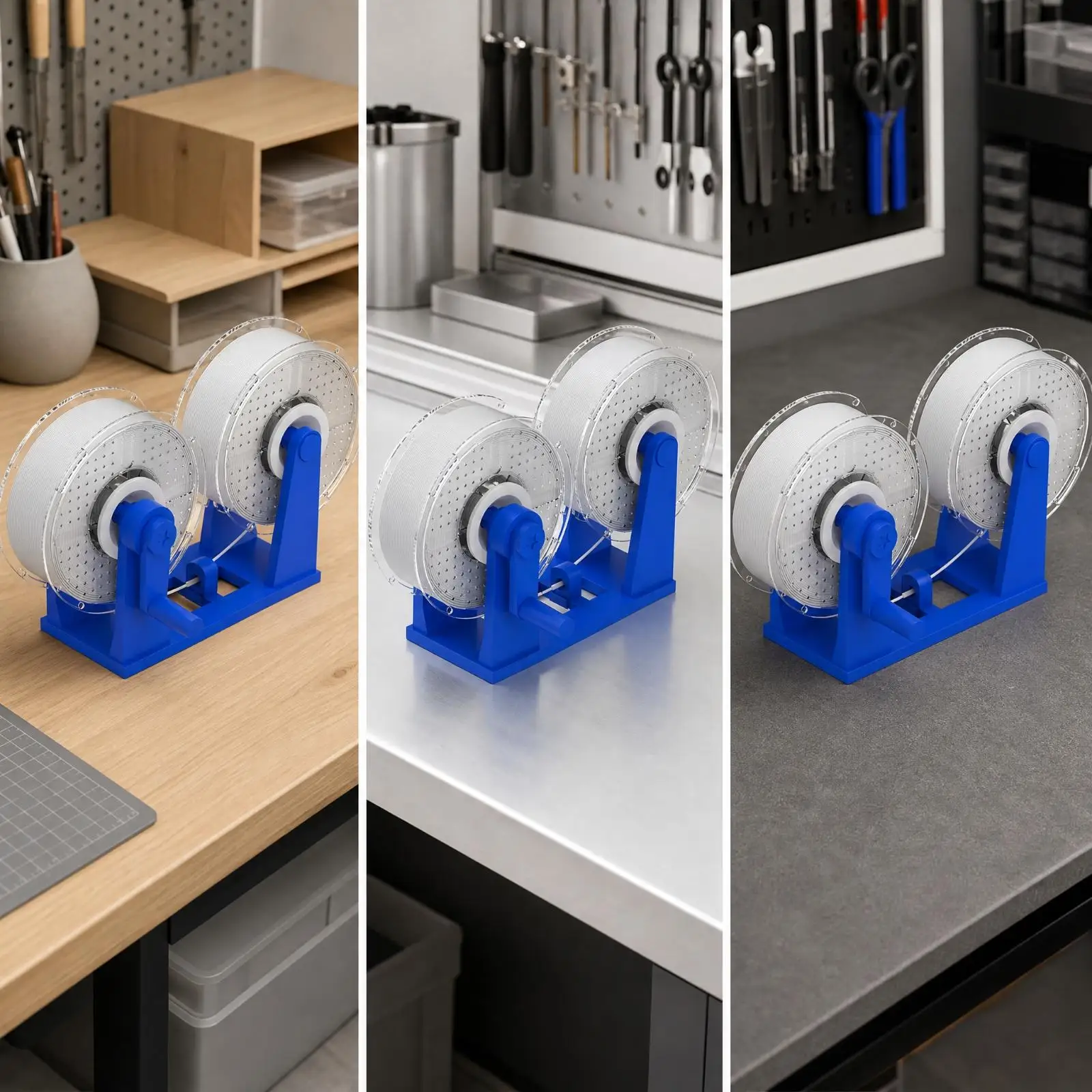 Spool Winder Tool Manual Hand Crank for Filament Thread Cord Transfer Workshop Organization Aid