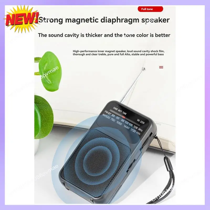 

T24C Портативное карманное AM FM-радио 2-полосное стерео радио с телескопической антенной и разъемом для наушников 3,5 мм