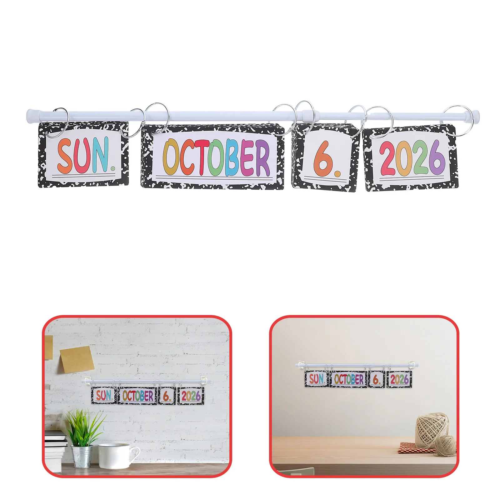 

Набор регулируемой настенной доски-календаря для класса с датами на 2025 год, карточками и блоками, декор для календаря учителя, для дошкольного обучения