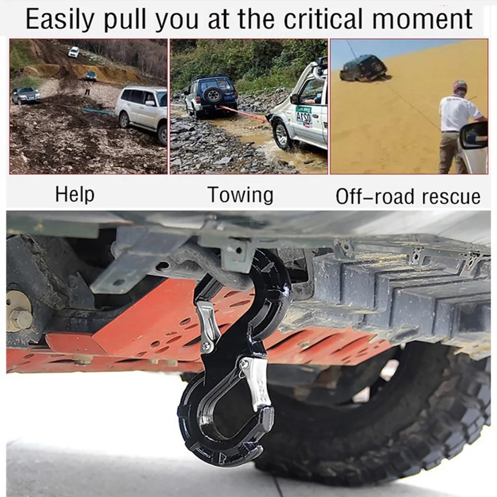 

S-образная быстрая спасательная скоба, крюк для лебедки прицепа, автомобильный JK, комплекты для восстановления буксировки по бездорожью, 4X4, автоматическая лебедка, скоба для прицепа-ABQF