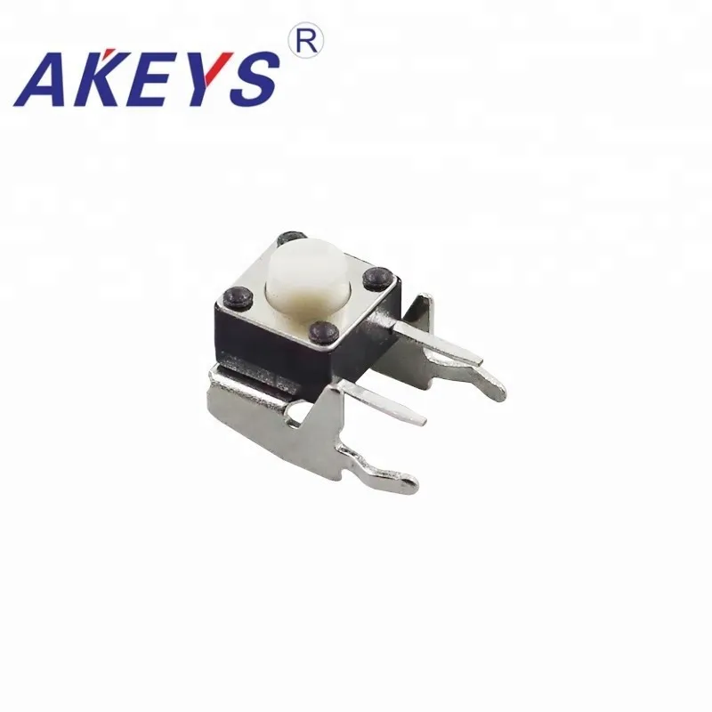 10PCS TS-D011 6*6*5 Momentary tact switch side insert side 2 pin with lower bracket small switch white button