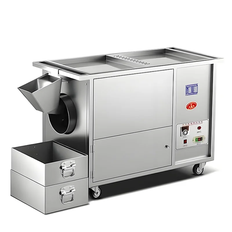 

Electric Heating Fully Automatic Coffee Bean Cashew Peanut Processing And Baking Machine