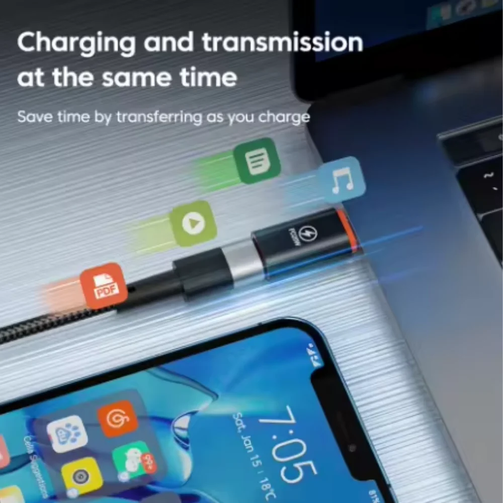 NNBILI 1-4 قطعة PD20W USB نوع C إلى البرق محول شحن لنظام iOS البرق ذكر إلى USB-C موصل سالب محول آيفون
