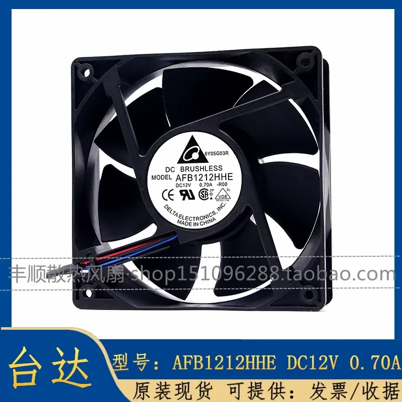 for Delta AFB1212HHE 12V 12CM 12038 0.70A Speed Measurement Alarm PWM Cooling Fan