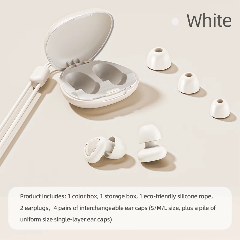 Noise Reduction Sleep Earplugs Soft Silicone Ear Plugs for Sleeping Snoring Travel Study Work Reusable Noise Blocking