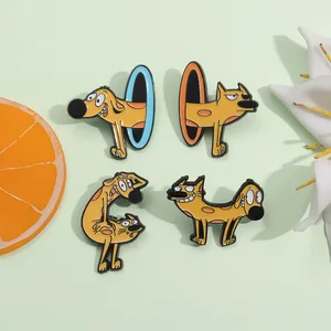 Broche de anime transfronteiriço criativo de gato e cachorro colorido, broche de desenho animado de filme e televisão, acessórios de roupas, alfinete de colarinho 8 principais vendas pins filme - №5