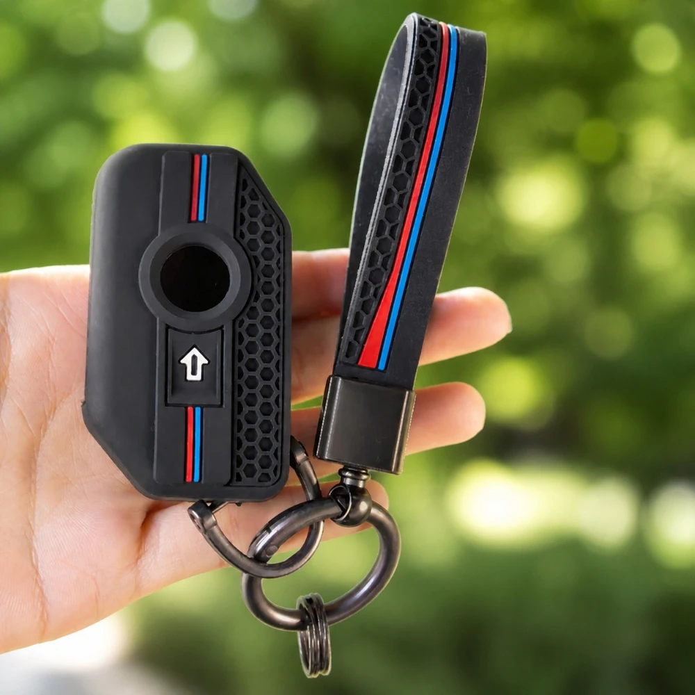 For BMW K 1600 B GT GTL R 1250 GS Adventure S1000 R XR 2021 2022 Silicone Remote Key Fob Keychain Ring Shell Case Cover Holder