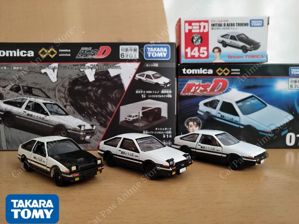 Tomy Tomica Flagship Edition Simulation Display Box Ae86 Model Car And Scene Header Text D Fujiwara Takumi Collectible Toy