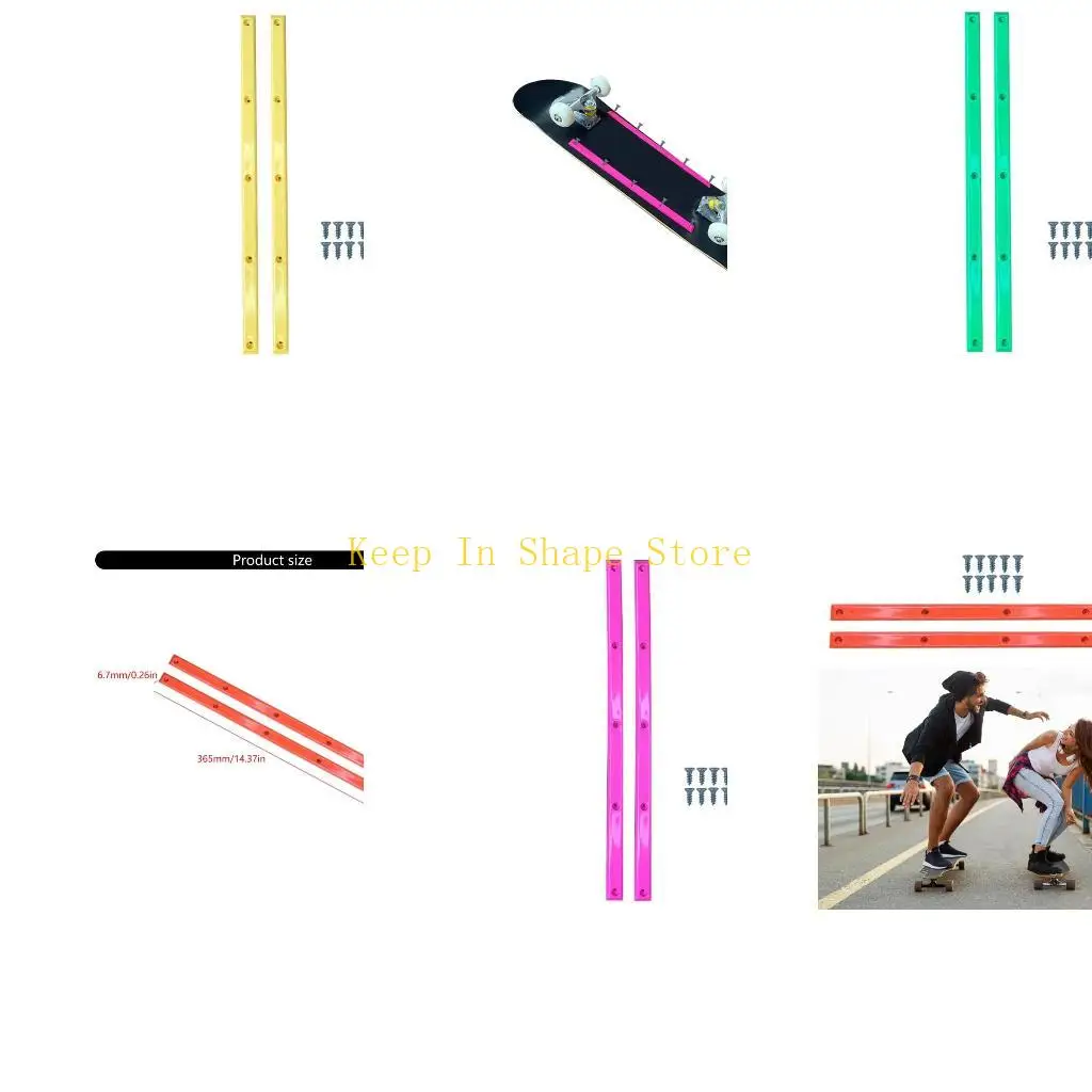 

U1JC Прочность Пластиковые ограждения для скейтборда Легкие защитные рельсы для скейтборда для улучшения защиты доски