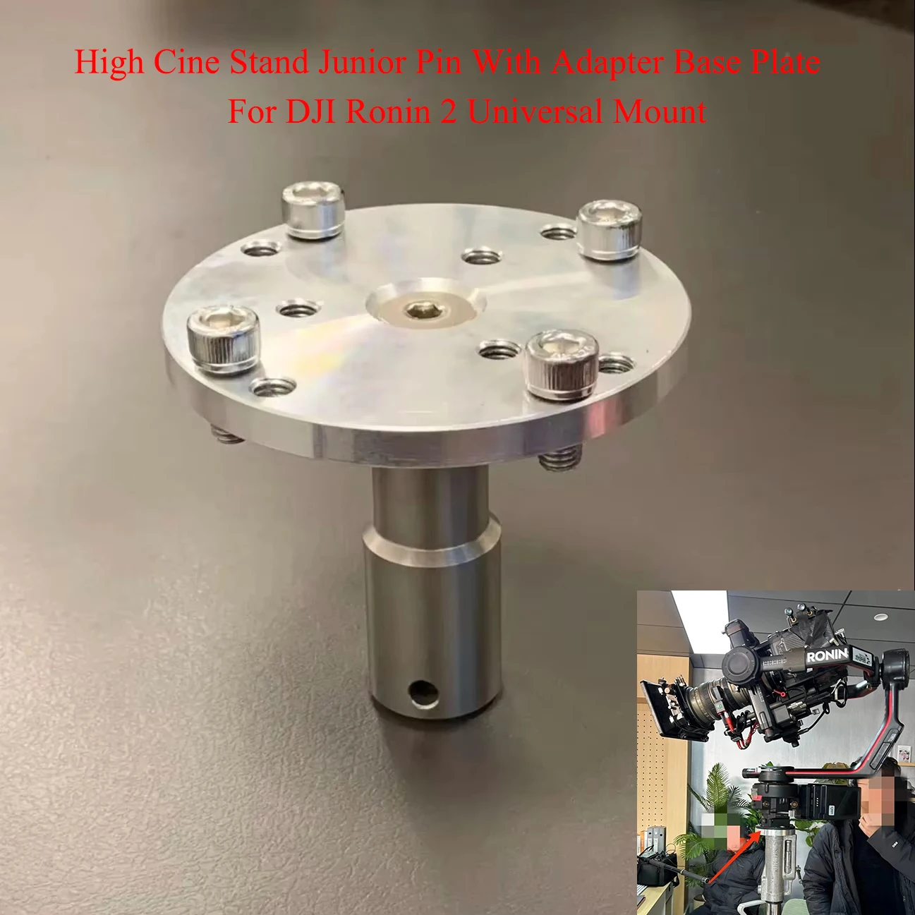 CLAILEY High Cine Stand Junior Pin مع لوحة قاعدة محول سفلي لـ DJI Ronin 2 Universal Mount