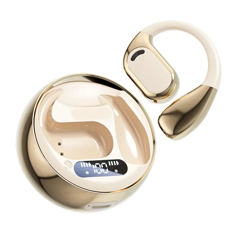 

High Quality Sports Earphones and Headphones Bass Lightweight Ows Headphone Open-Ear Headphone with Battery LED Display Gift New