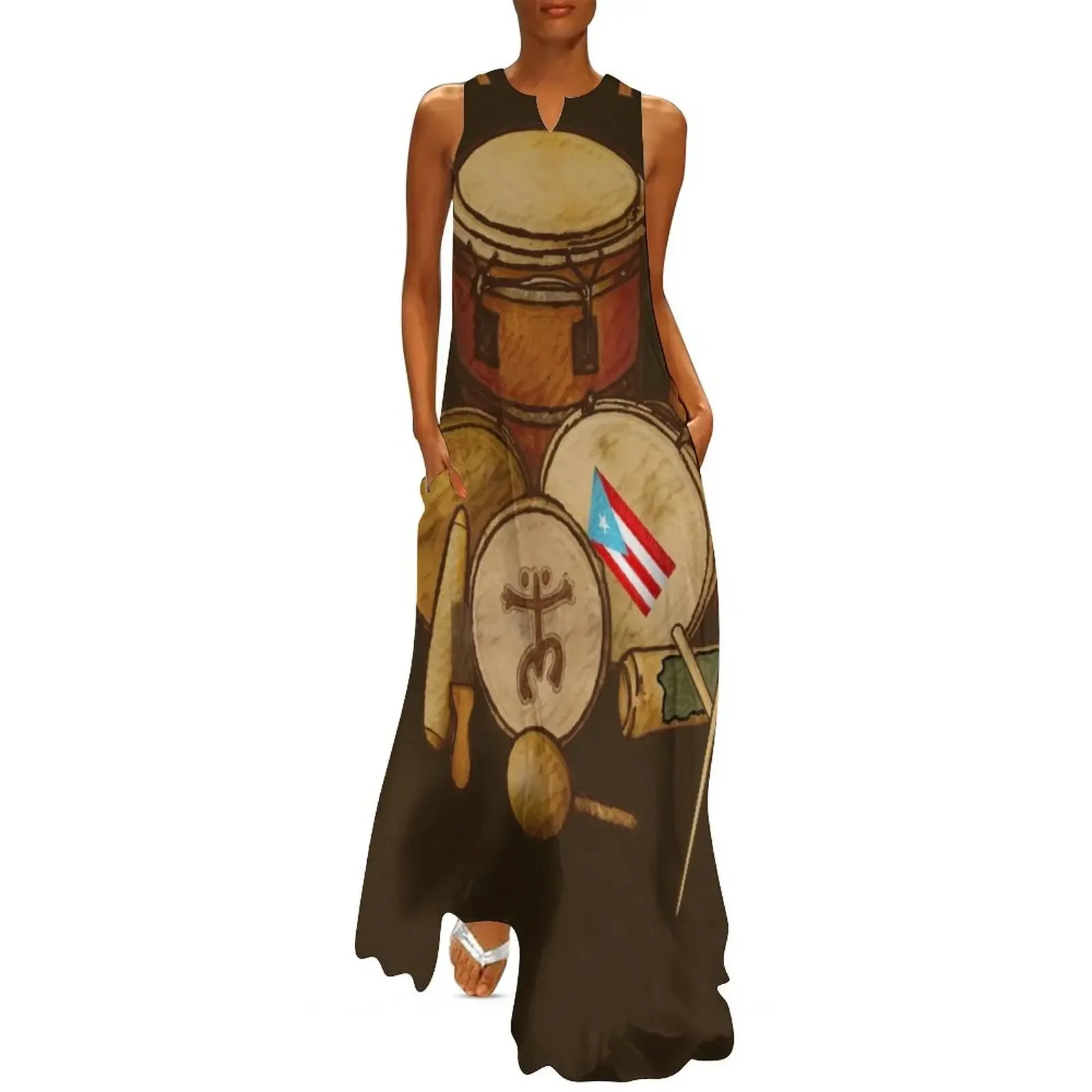 

Bomba y Plena Puerto Rico Long Dress Dress for pregnant women Women's summer dresses dress summer 2025 women