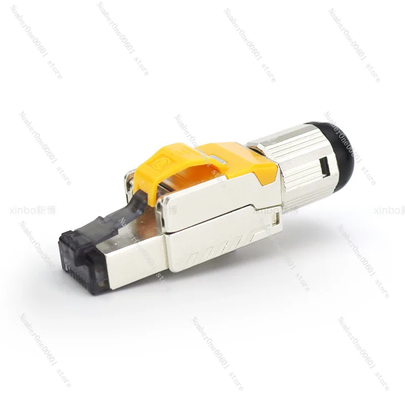 8P8C Punch-Free Crimping over Class 8 Modular Plug M RJ45 with Shielded Network Line Plug Cat8 Class Modular Plug